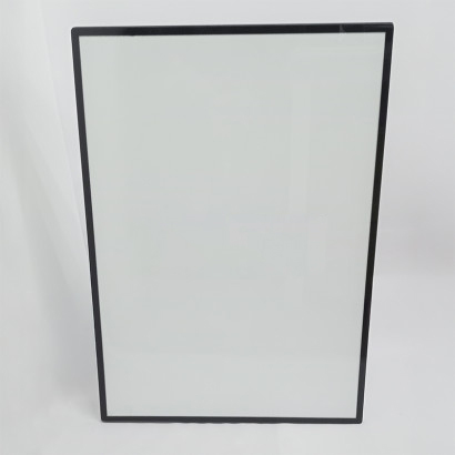 PANEL MENU SLIM BOX 1 CARA A2 CON PEDESTAL (435X600) COLOR NEGRO