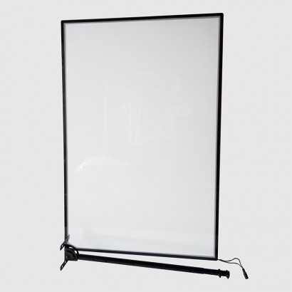 PANEL MENU SLIM BOX COLGANTE NEGRO CON BRAZO TELESCOPICO (600X900)