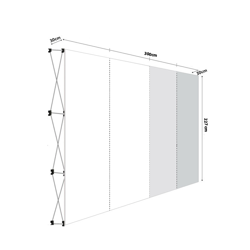 PANEL ARAÑA TEXTIL RECTO 4 CUERPOS (300*230 CMS)