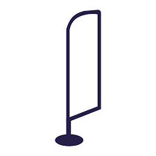 MINI MASTIL CURVO 10.5*32 CMS PARA BANDERA PUBLICITARIA (C40)